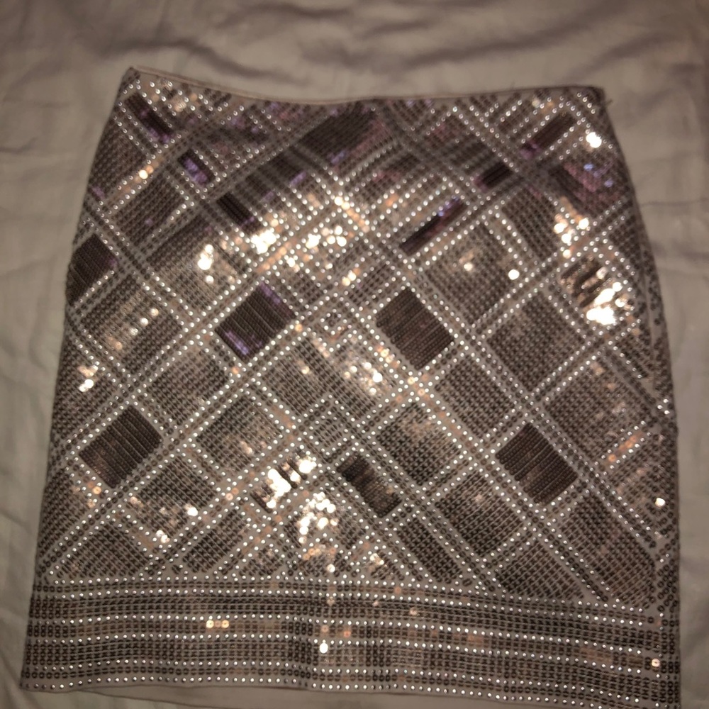 Sparkling Mini Skirt White House Black Market